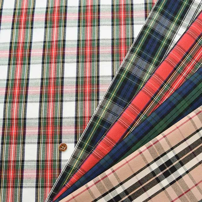 kokochi fabric T/Cプリント生地 タータンチェック