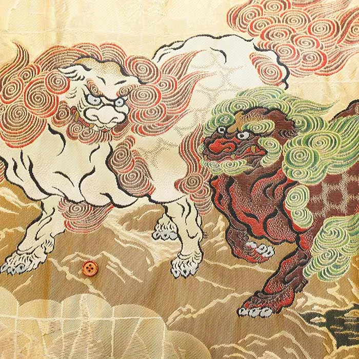 金襴 獅子 【一柄 約78cm】