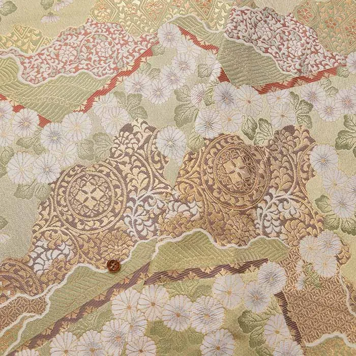 金襴 山に菊