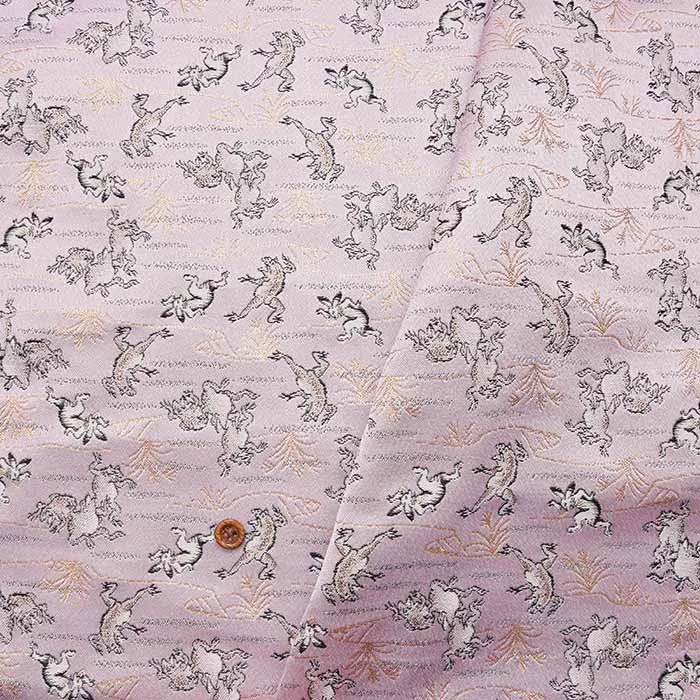 金襴 鳥獣戯画