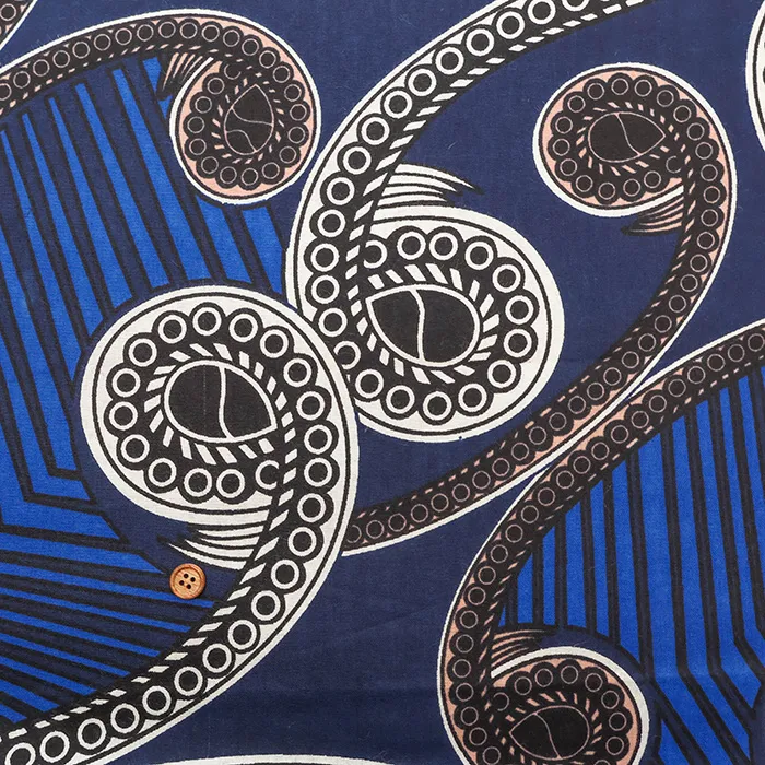 インド製 コットンアフリカンブロックプリント生地