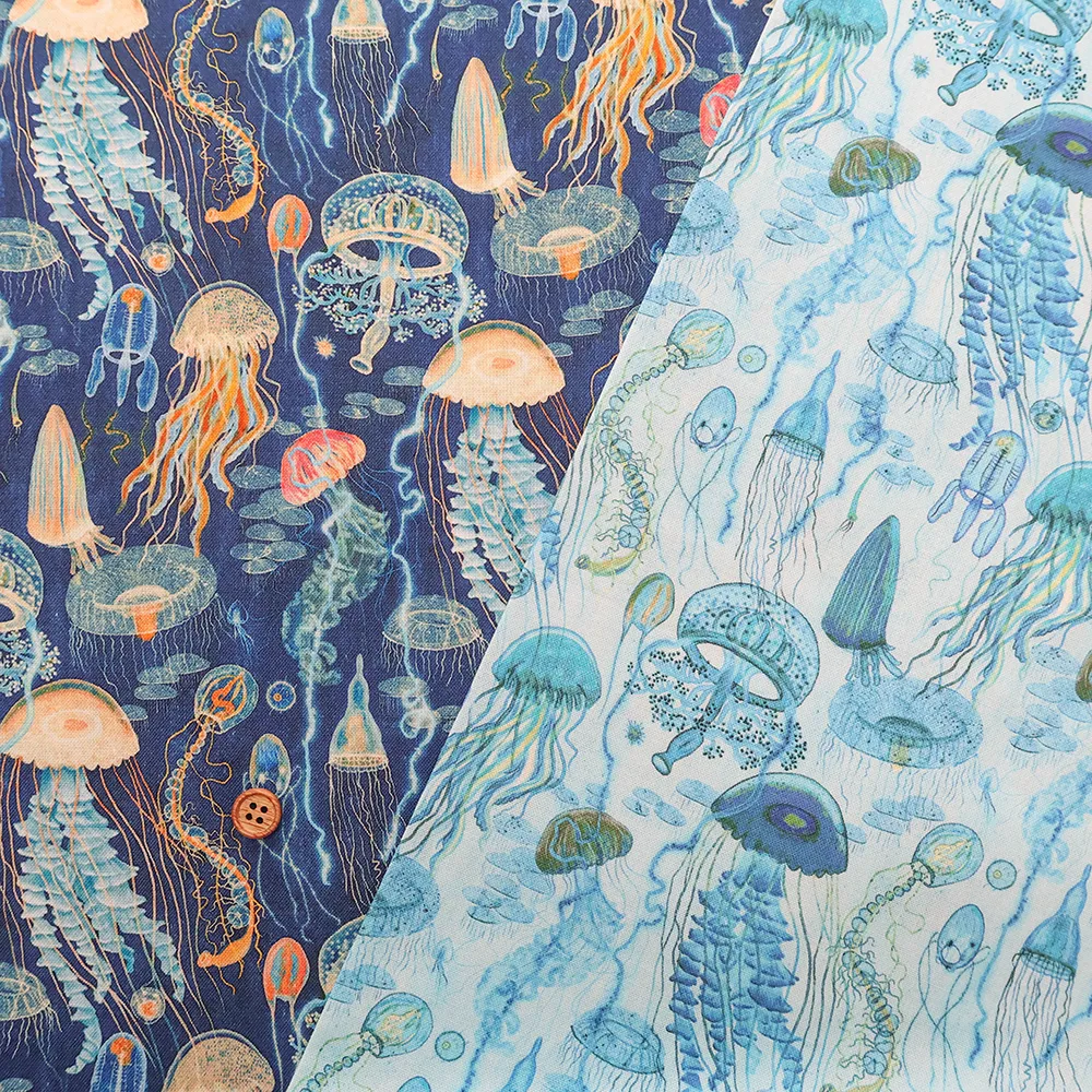 USAコットンプリント生地　WINDHAM FABRICS Jelly fish
