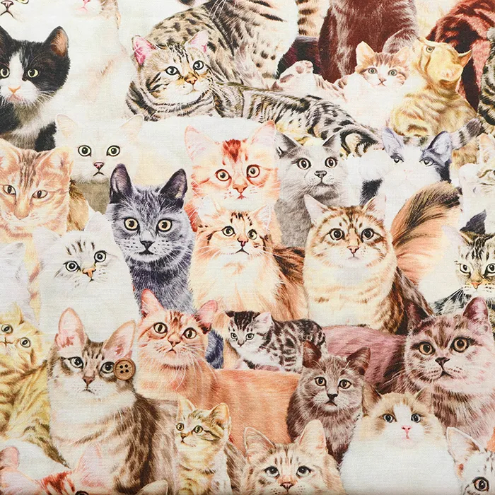 コットンシーチングインクジェット生地 さらら cat's2