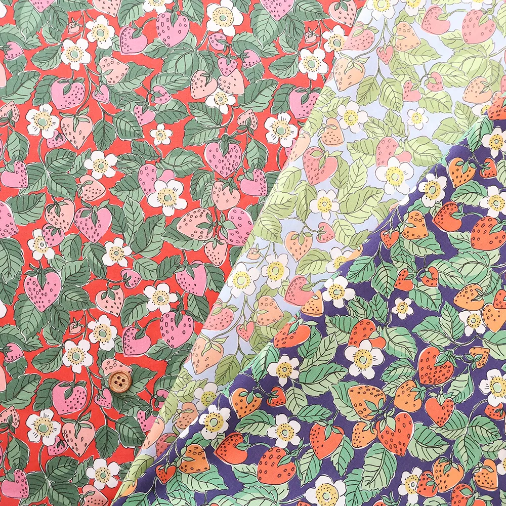 イタリア製　Liberty Fabrics 2026S/S　SUMMER MELODY　STRAWBERRY DREAM