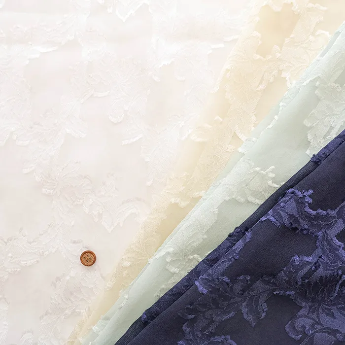 ポリエステルカットジャガード生地 ボタニカル