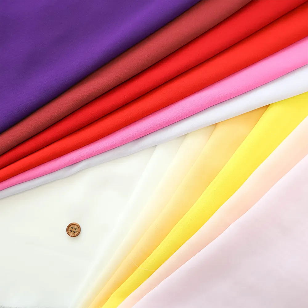 75Dシフォンジョーゼット生地　無地　＜暖色＞