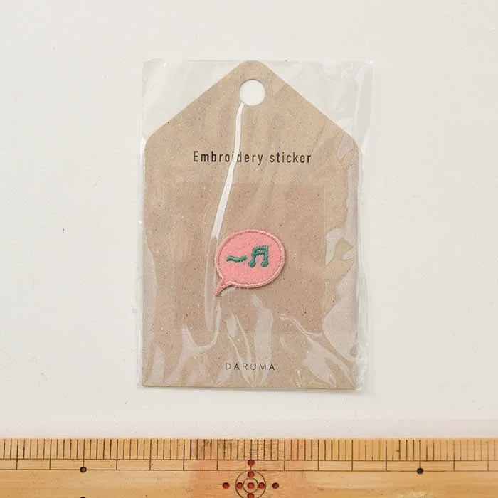 Embroidery sticker 刺繍ステッカー 音符