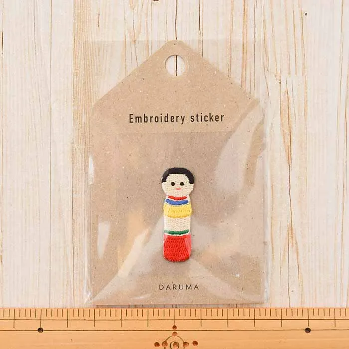 刺繍ステッカー コケシ