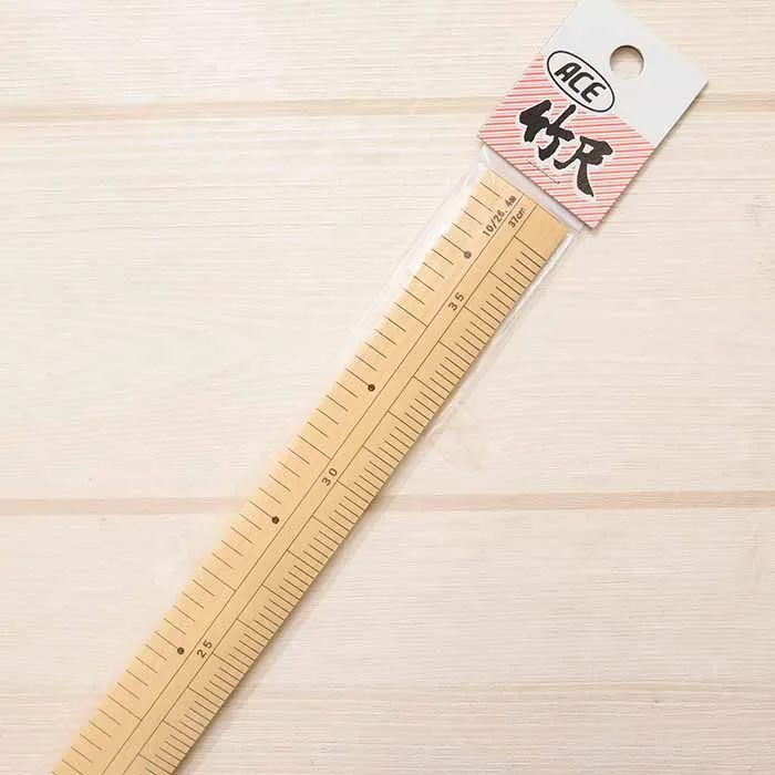 竹尺　くじら尺　37cm　（中心赤点）