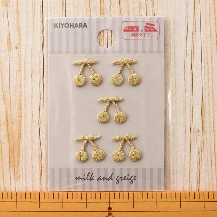 2Way接着ワッペン ミルクアンドクレージュ サクランボ