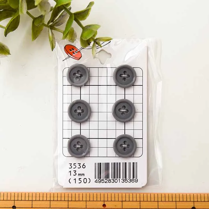 プラスチックボタン　13mm