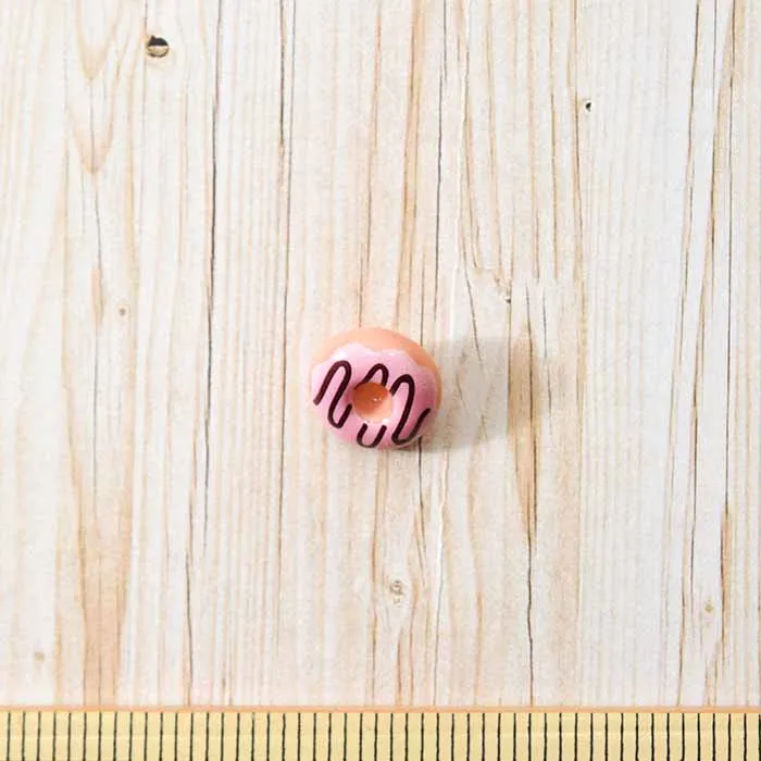 足つきボタン18mm　ドーナツチョコトッピング