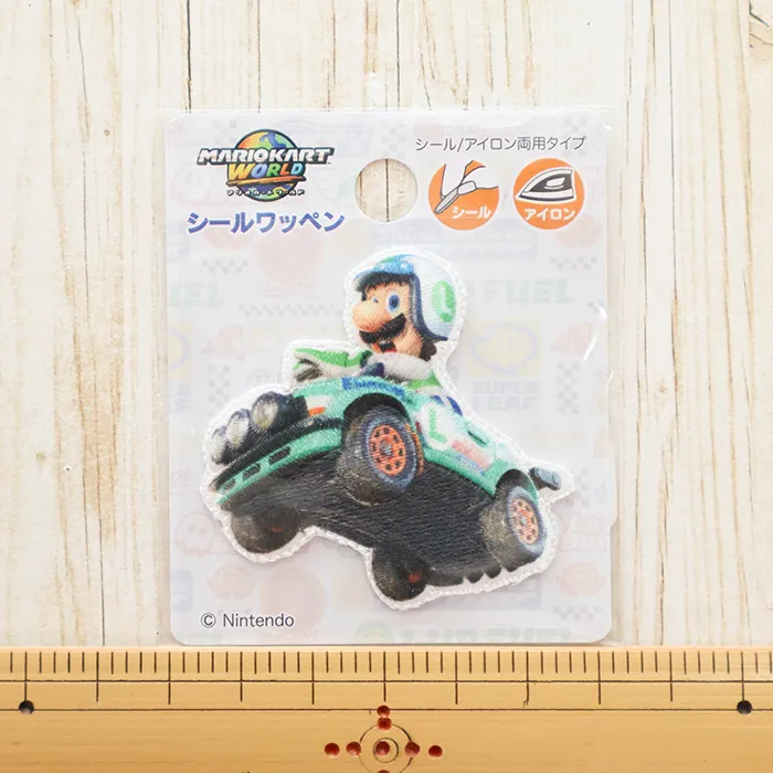 2wayワッペン　マリオカートワールド　ルイージ