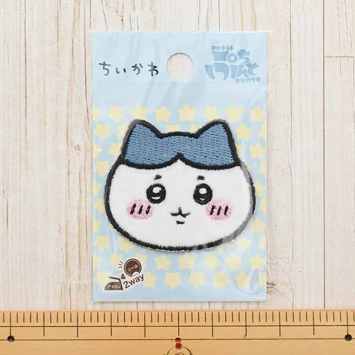 2way接着ワッペン 刺繍ボア ちいかわ ハチワレ