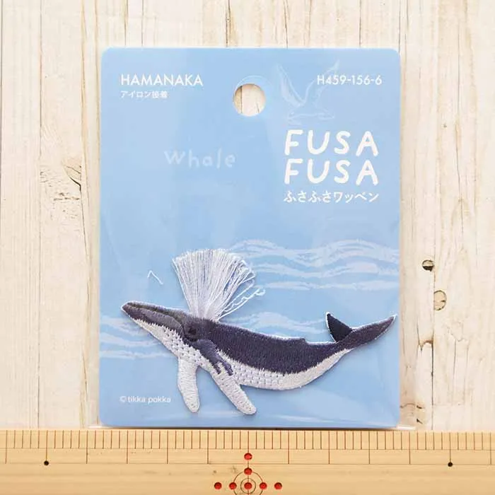 アイロン接着ワッペン FUSAFUSA Whale
