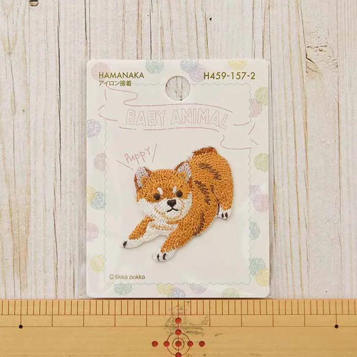 アイロン接着ワッペン BABY ANIMAL 柴犬