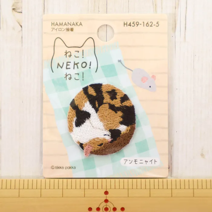 アイロン接着ワッペン ねこ!NEKO!ねこ! アンモニャイト