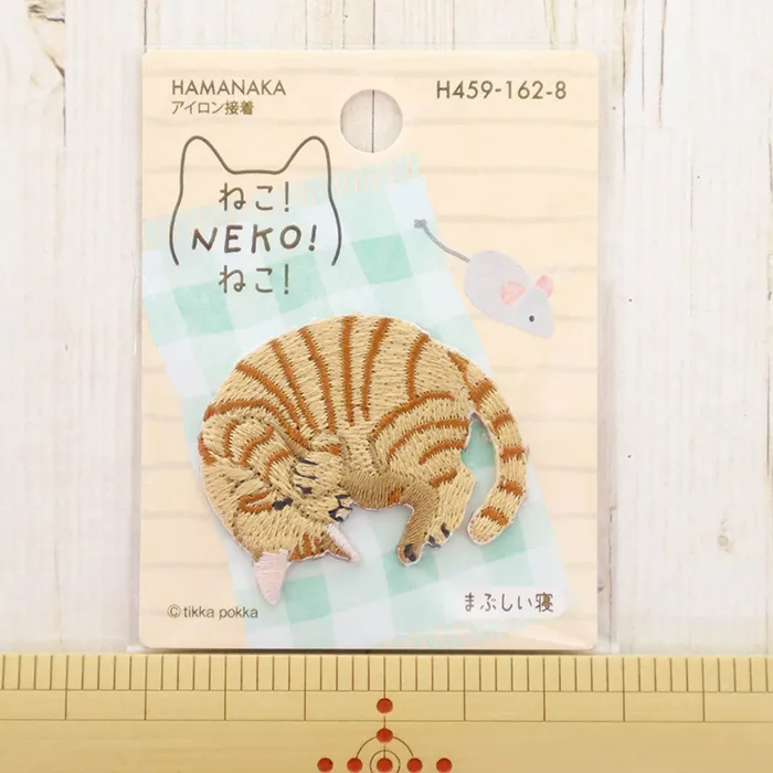 アイロン接着ワッペン ねこ!NEKO!ねこ! まぶしい寝