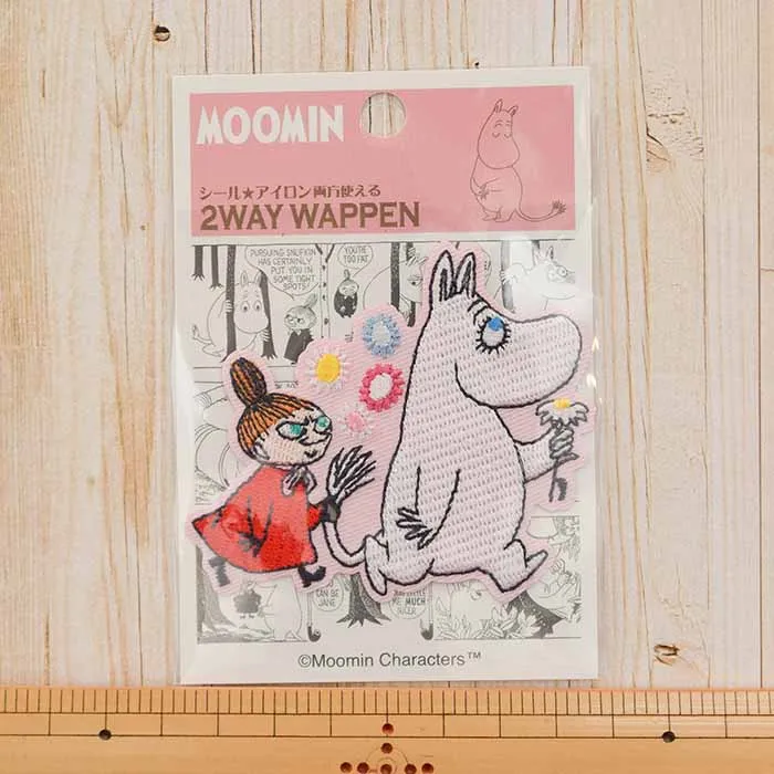 2way接着ワッペン MOOMINワッペン大 お花のプレゼント