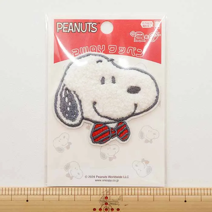 2wayワッペン PEANUTS スヌーピー フェイス