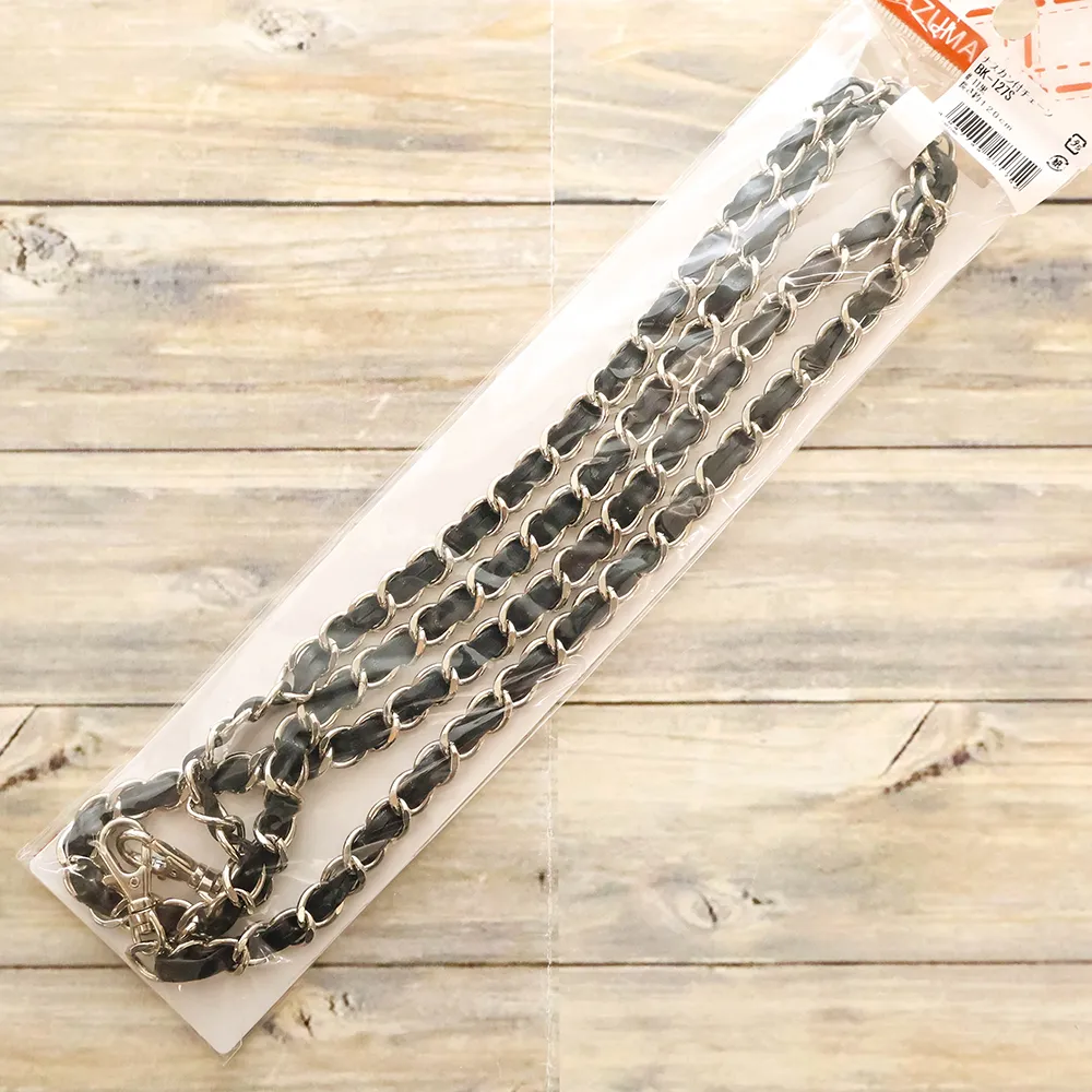 ナスカン付きチェーン　約120ｃｍ　焦茶