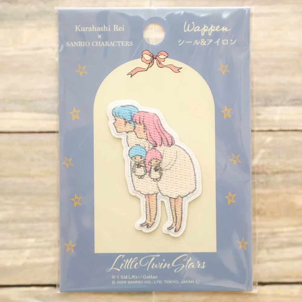 シール＆アイロンワッペン　Kurahashi Rei×SANRIO CHARACTERS Little Twin Stars