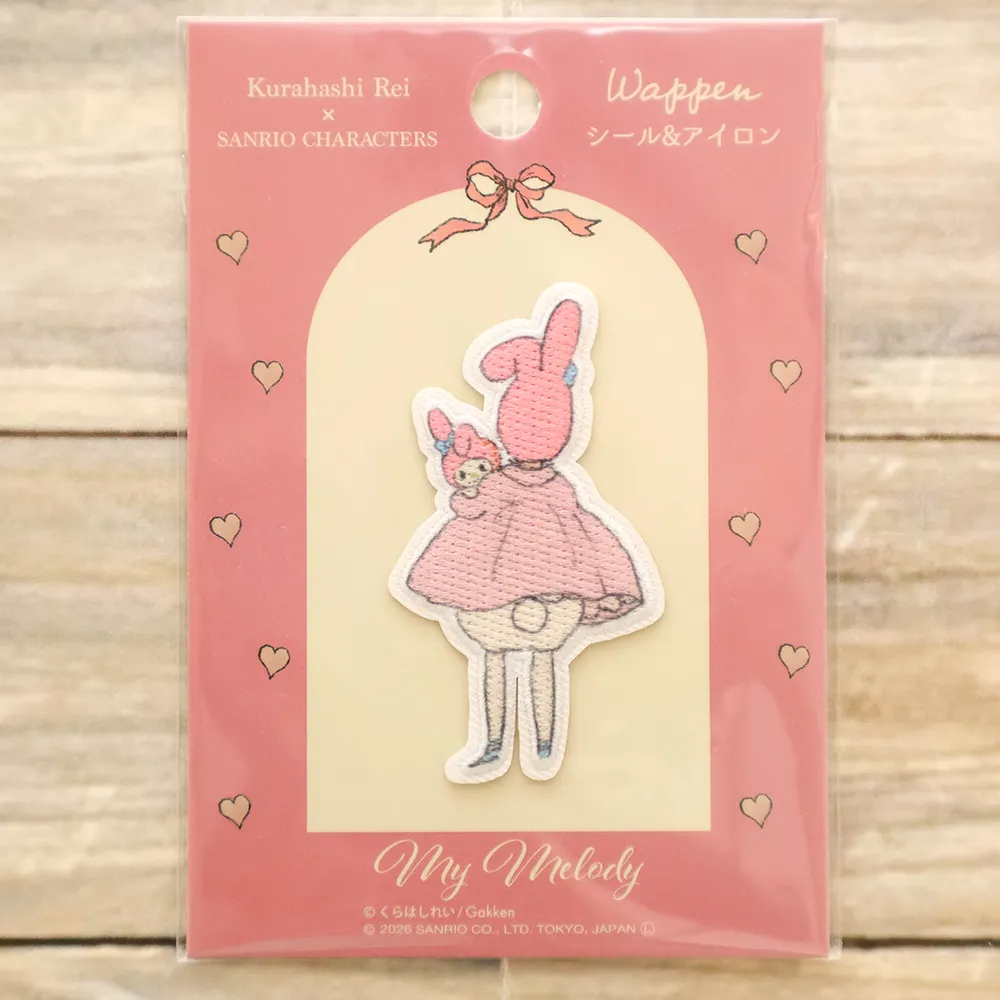 シール＆アイロンワッペン　Kurahashi Rei×SANRIO CHARACTERS My Melody