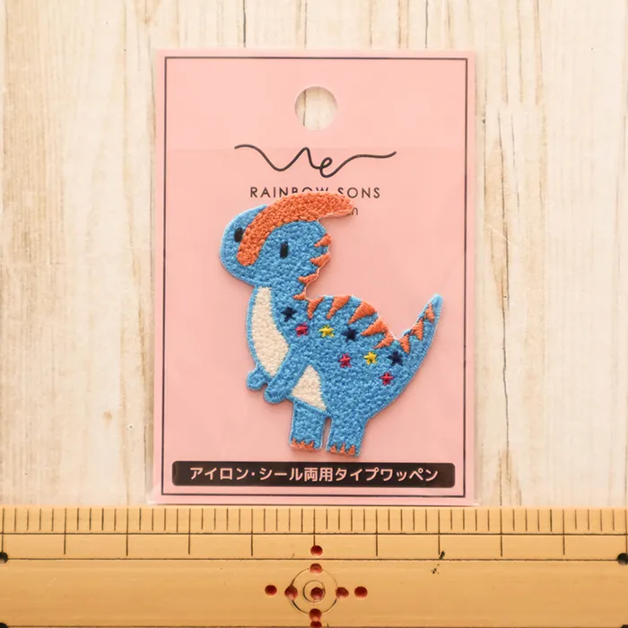 2way ワッペン RAINBOW SONS 恐竜 パラサウロロフス