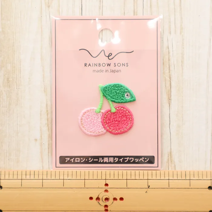 2way ワッペン RAINBOW SONS さくらんぼ ピンク