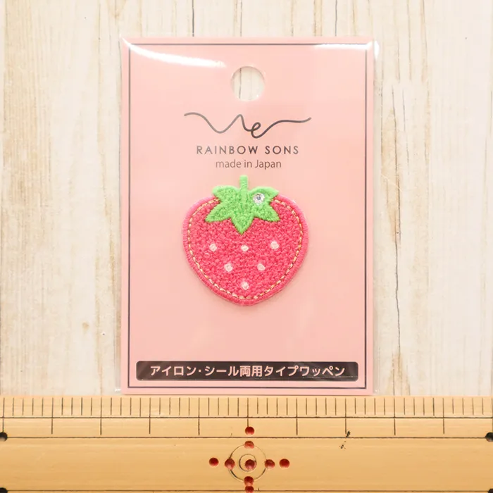 2way ワッペン RAINBOW SONS いちご ピンク