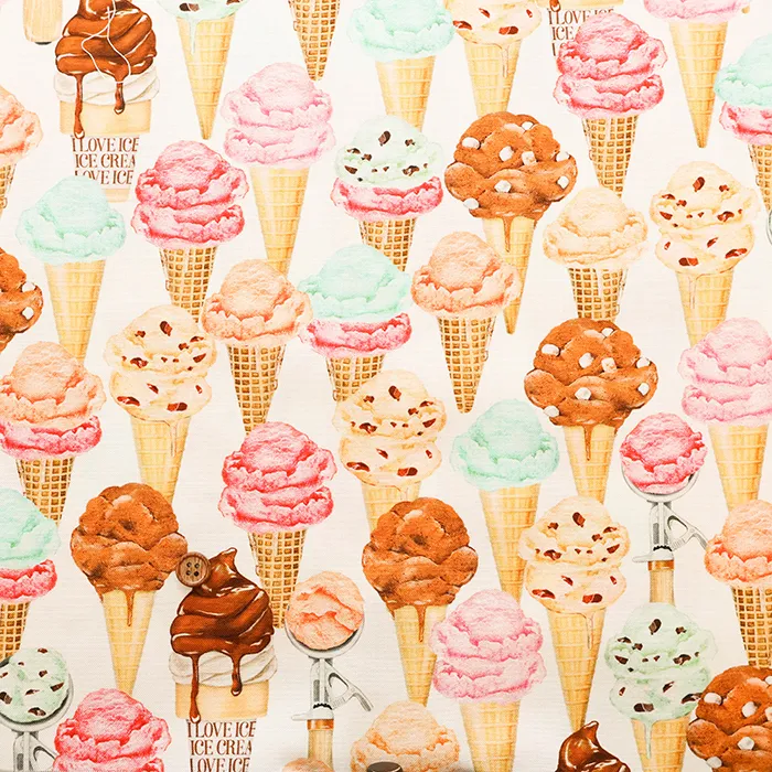 USAコットンプリント生地 ROBERT KAUFMAN Sweet アイス