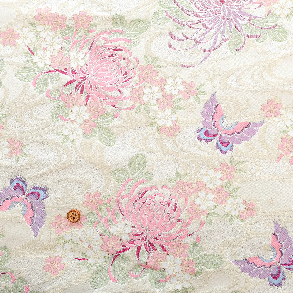 金襴 流水に菊桜蝶文