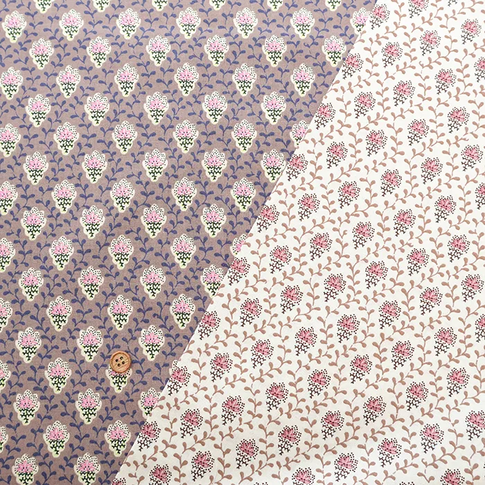SOULEIADO　コットンシーチングプリント生地　Petite Fleur des Champs