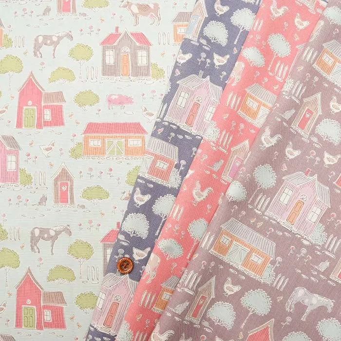 Tilda ティルダ コットンシーチングプリント生地 Tiny Farm