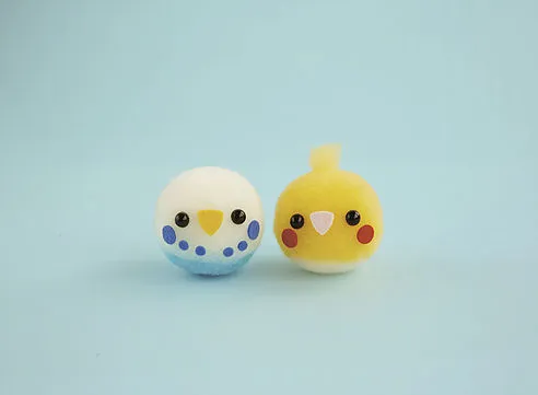 アクレーヌで作るボンボ手芸 「オカメインコ・セキセイインコ」