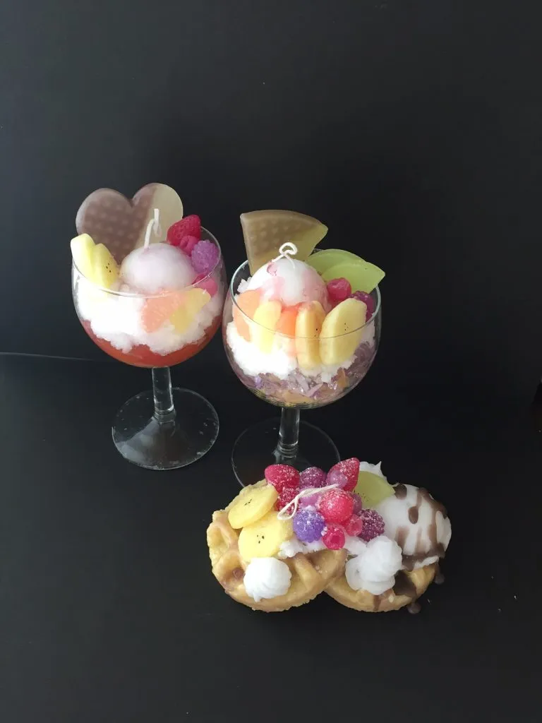 ワッフルキャンドル・パフェキャンドル