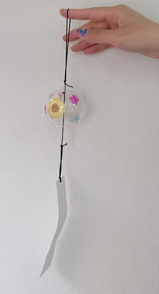 おし花でアレンジ風鈴作り
